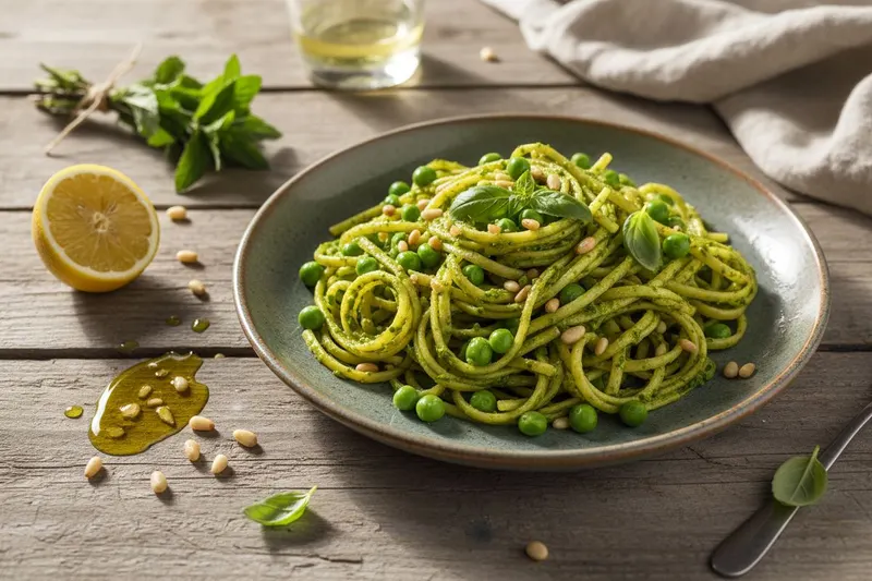 Hernepestopasta tuoreilla yrteillä