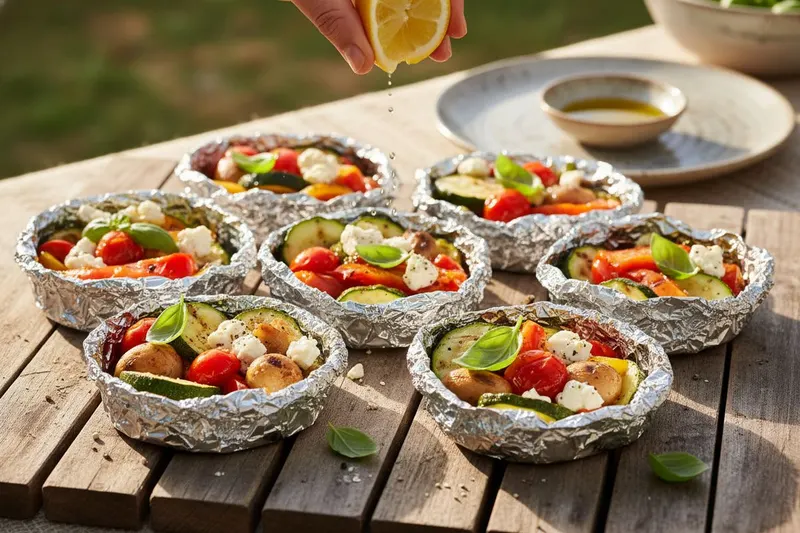 Kasvisnyytit grillissä – feta ja kesäkasvikset