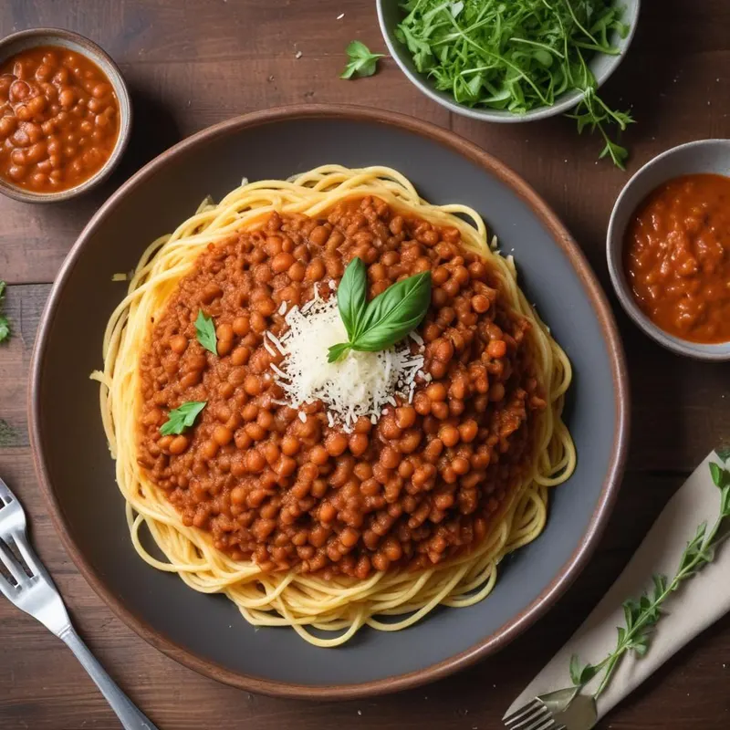 Linssit bolognese – täyteläinen kasvispasta
