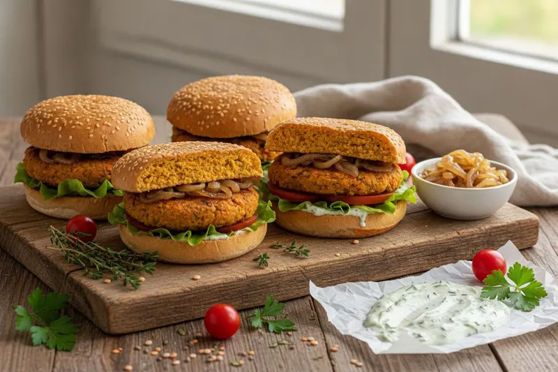 Mehevät kasvisburgerit