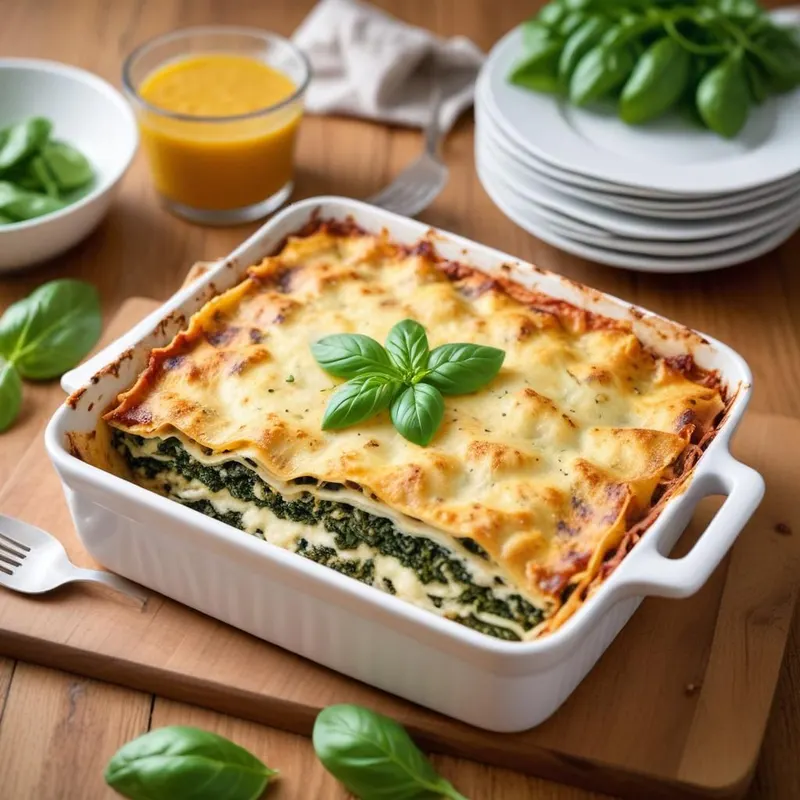 Pinaatti-ricotta-lasagne