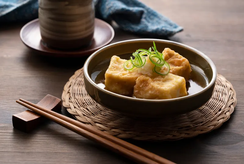 Friteerattu tofu