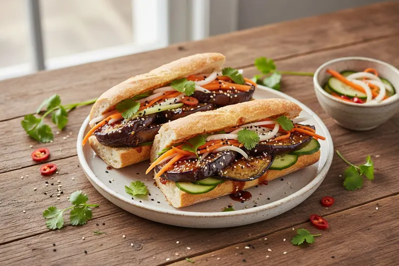Tahmea munakoiso banh mi-leipä