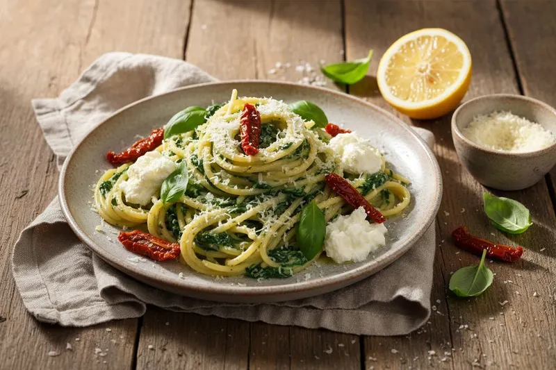 Pinaattipasta ricotalla