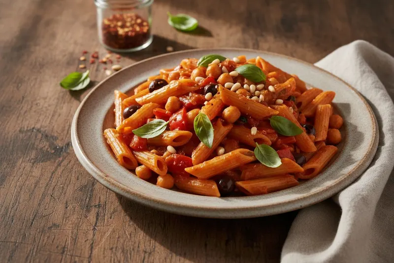 Vegaaninen palermon pasta